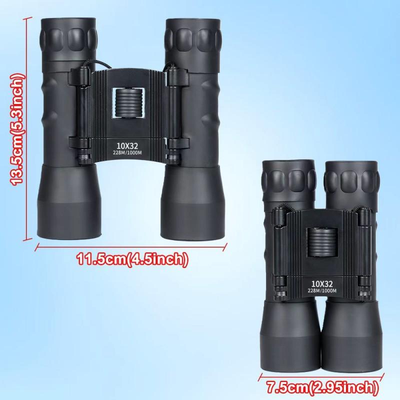 22x32 High Magnification Binoculars Outdoor Birdwatching Hiking Travel Clear Vision Compact Optics