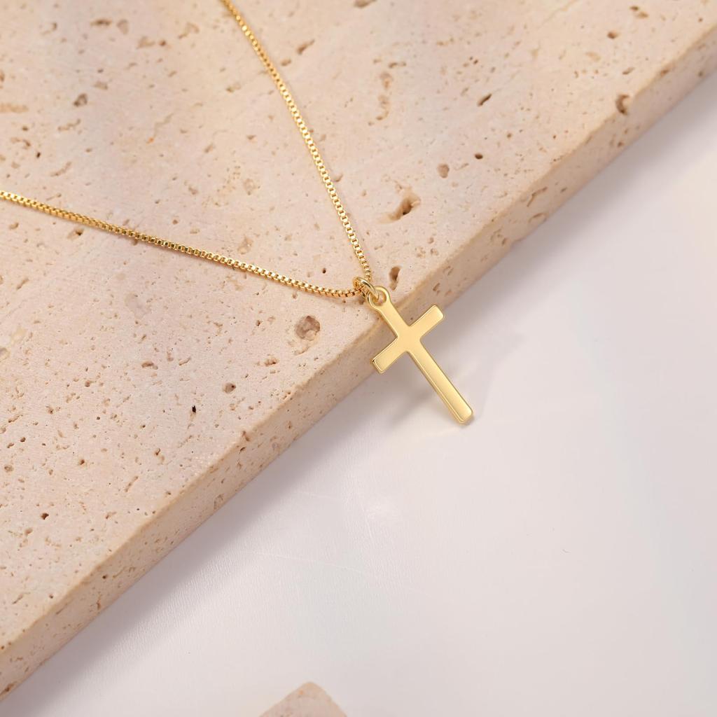 Cross Necklace for Men and Cross Surgical Stainless Thin [Tasiso] Women, Popular, Hypoallergenic, Necklace, Gold, Accessory, Steel, Pendant, Silver,