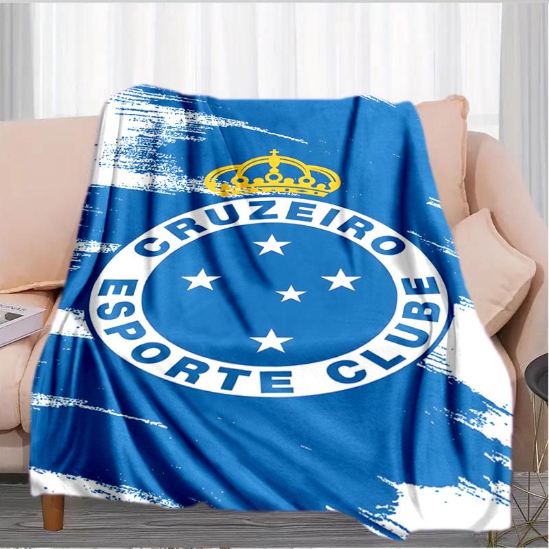 Cru-zeiro Esporte Club Crest Printed Throws Blanket Soft Flannel Blankets for Couch Bed Gifts for Men Women Picnic blanket Christmas gifts