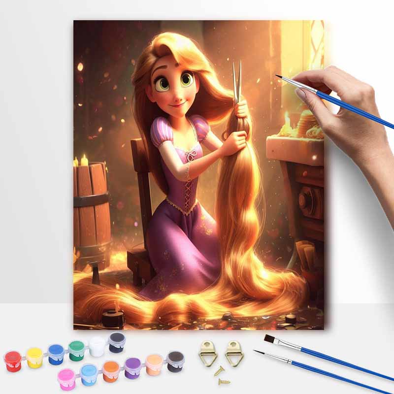 Disney Рапунцель картина маслом набор для рисования картина ручной работы DIY подарок украшение дома настенный декор принцесса длинные волосы поделка набор для рисования по номерам