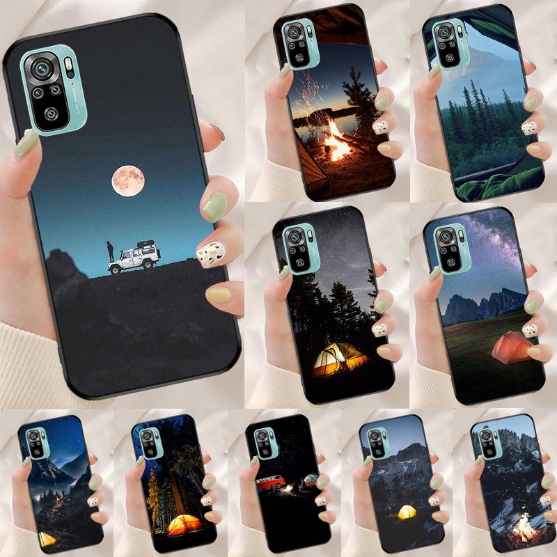 Чехол для Xiaomi Redmi Note 13 14 Pro 12 11 9 10 9S 10S 11S 12S Redmi 14C 10C 12C 13C с рисунком 'Кемпинг Природа Горы'