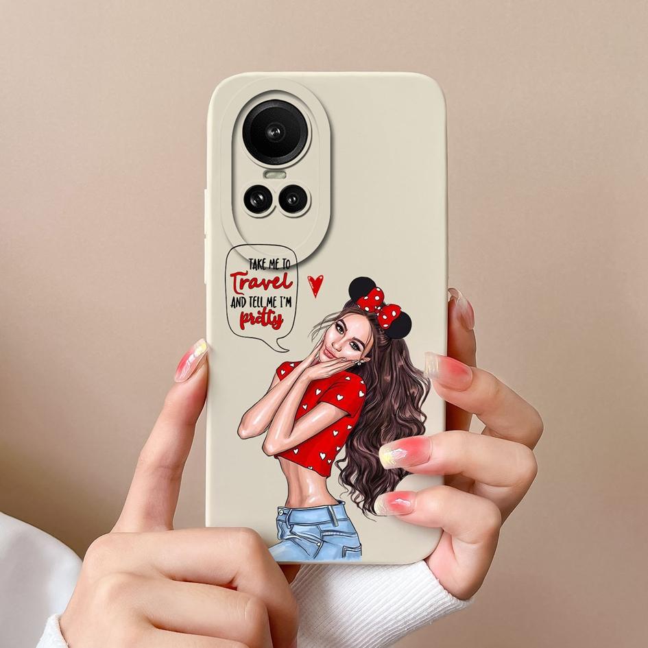 Чехол для Oppo Reno 4 5 6 7 8 Lite 8T 10 Pro 5G задняя крышка модный жидкий мягкий силиконовый матовый противоударный защитный чехол для камеры для мальчиков и девочек, бампер для Oppo
