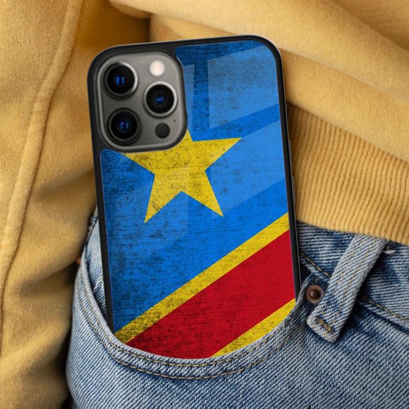 Congo Democratic Republic Flag Soft Phone Case for iPhone 17 Air 16e Pro max 15 Pro 13 14 Plus 11 12 MagSafe Magnetic Coque