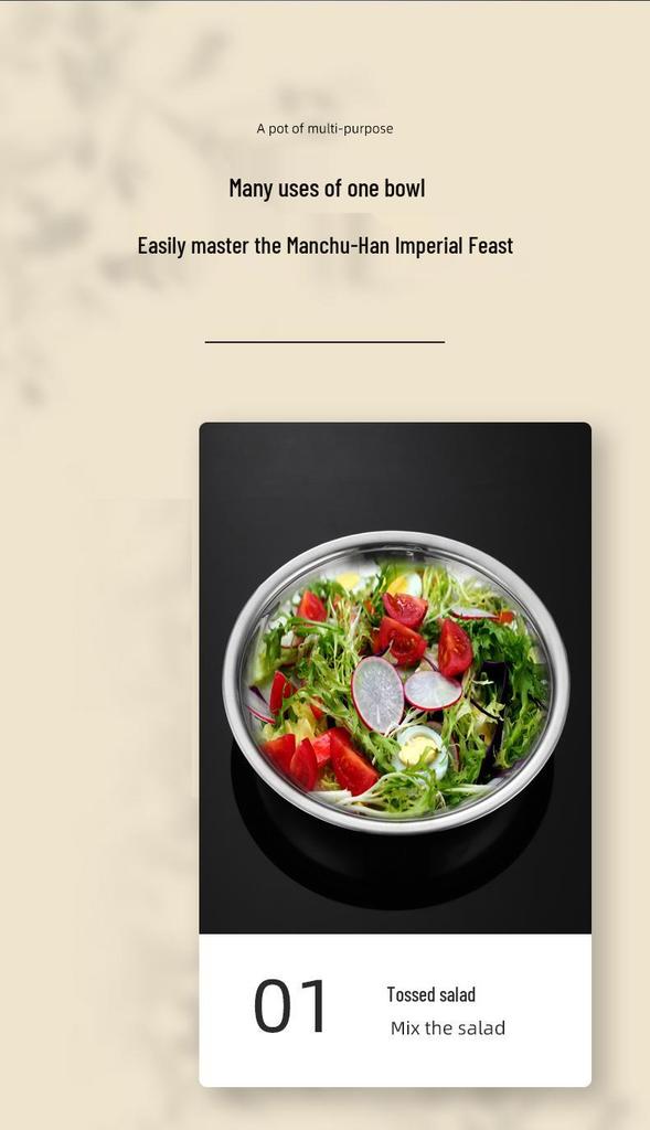 Stainless Steel Large Multi-Purpose Basin for Vegetables, Noodles, Baby Bath, Laundry, and More