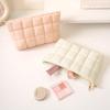 Puffy Quilted Padded Makeup Bag Storage Bag Cosmetic Bag Simple Cotton Clutch Bag  Beauty Case