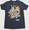 Мужская футболка Bluey Семейный групповой снимок Серия для детей Графическая футболка Новая S-2XL