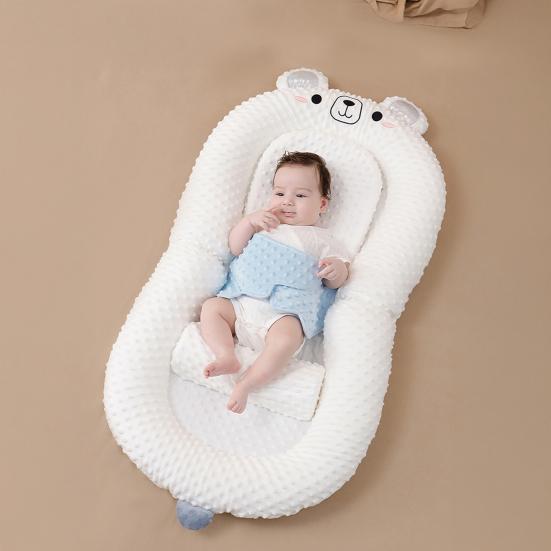 Портативный детский шезлонг Регулируемая подушка поддержки Складное основание Детская кроватка Легкий Удобный Кроватка для кормления из бутылочки для новорожденных