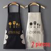 Waterproof & Oil-proof Half-Body Kitchen Apron with Hand Wipe & Custom Logo.