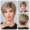 LOUIS Ferre Brown BLONDE Ombre парики с челкой прямой короткий парик BOB для повседневной вечеринки термостойкое волокно высокой плотности