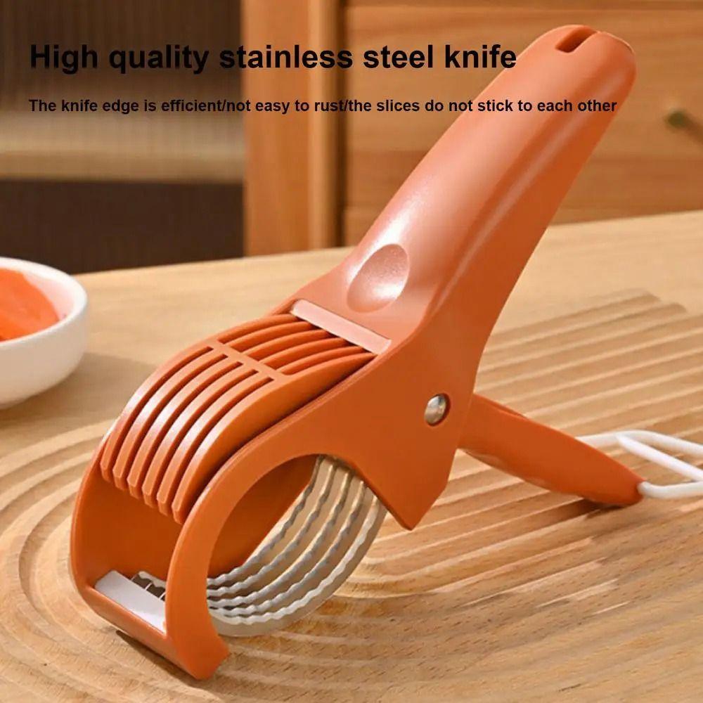 Stainless steel Manual Fruit Slicer Non-slip Handle Vegetable Chopper Fruit Chopping Tool Banana
