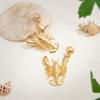 Ingemark Creative Unique Scallop Crayfish Stud Earrings for Women Vintage Irregular Gold Color Metal Piercing Ear Jewelry Gifts