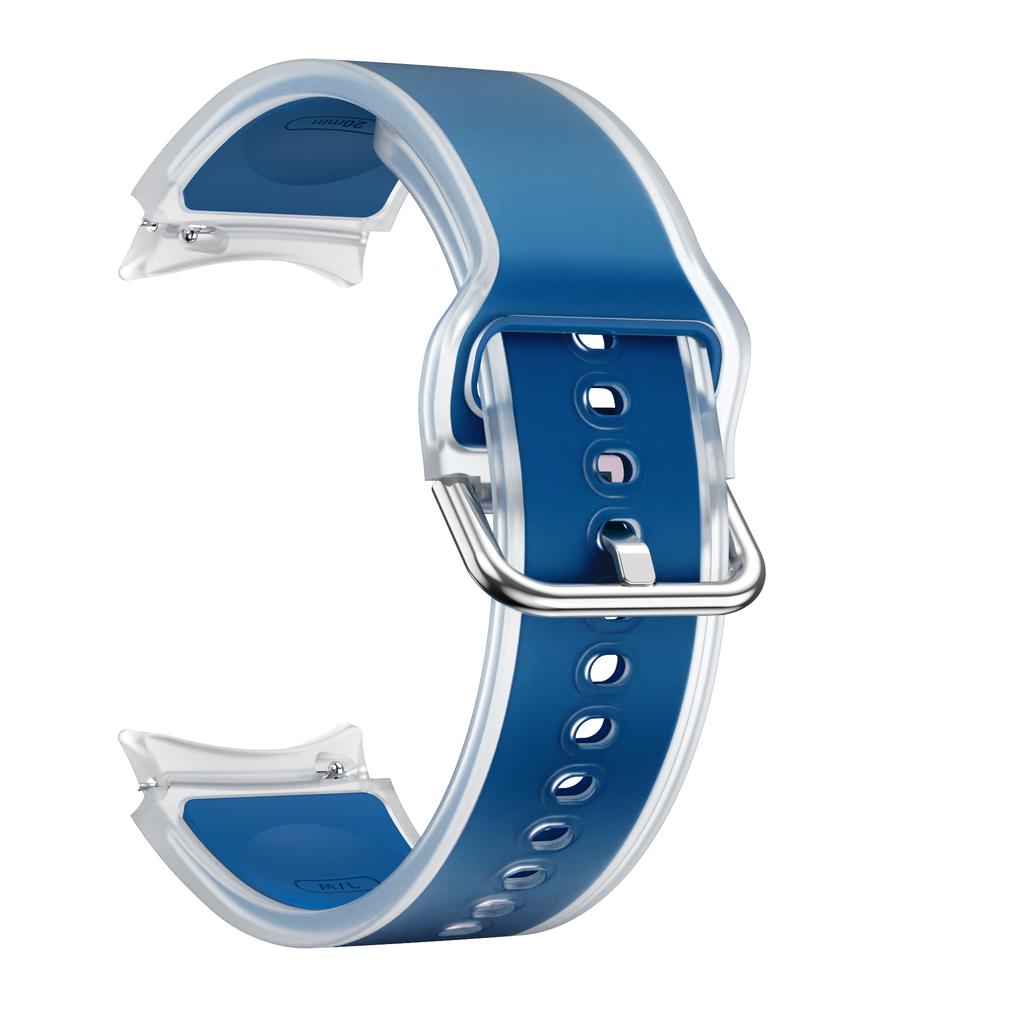 Ремешок силиконовый спортивный No Gaps 20 мм для Samsung Galaxy Watch 7 6 5 Pro 4 44 мм FE 40 мм Band Watch6 Classic 47 мм 43 мм Аксессуары