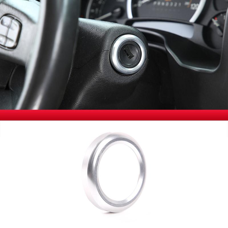 For Hummer H2 2003-2007car Styling Aluminum Alloy Silver/Red Car Ignition Key Lock Lock Ring Trim Cover Car Interior Accessories
