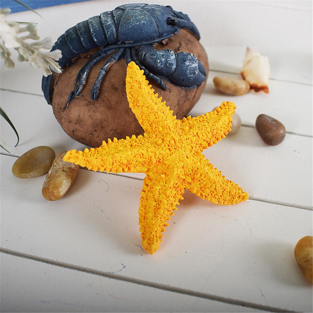 Resin Starfish Ornament Home Aquarium Decoration Photography Props Mini Starfish 7.5cm