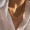Stainless Steel Gold Rope Chain Necklace Statement Swag 316L Stainless Steel Twisted Necklace Chain