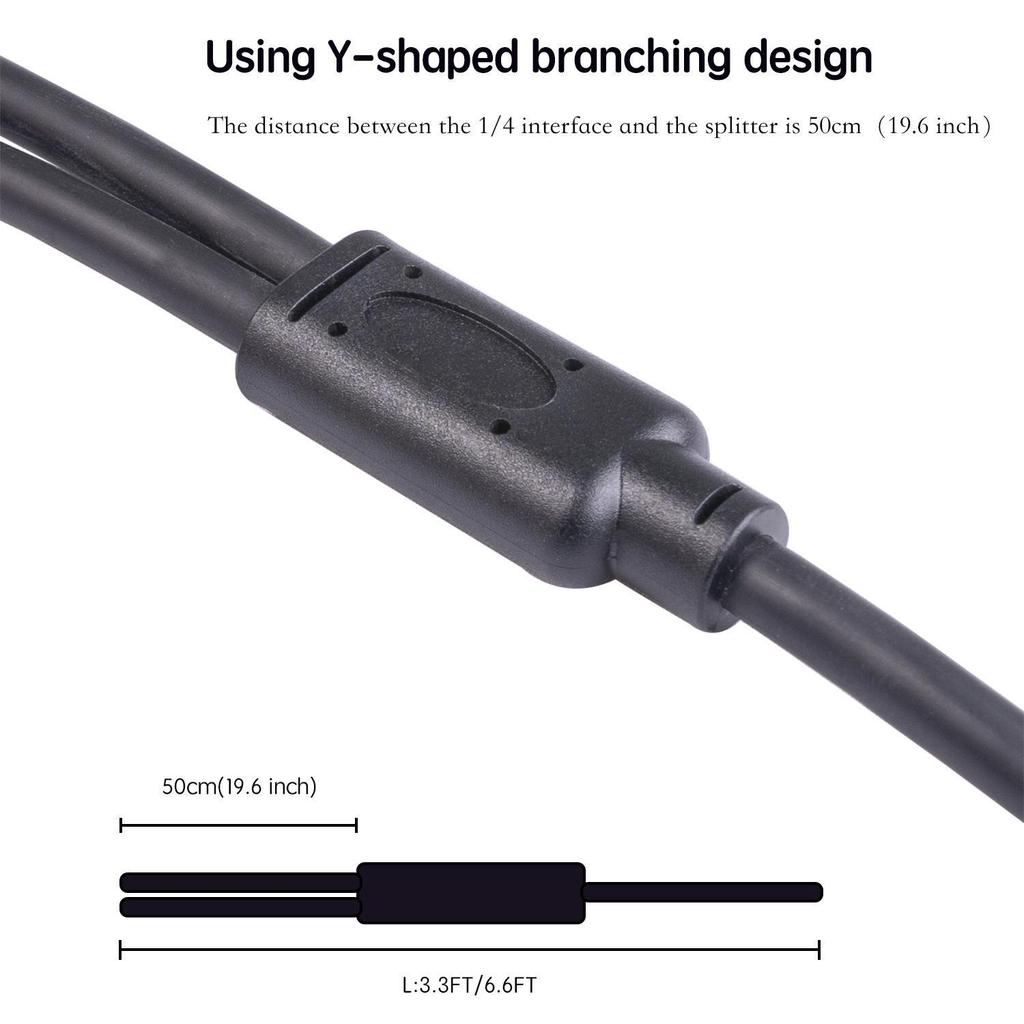 Двойной Y-образный кабель-адаптер с разъемом 1/4 дюйма на XLR Male для микшера