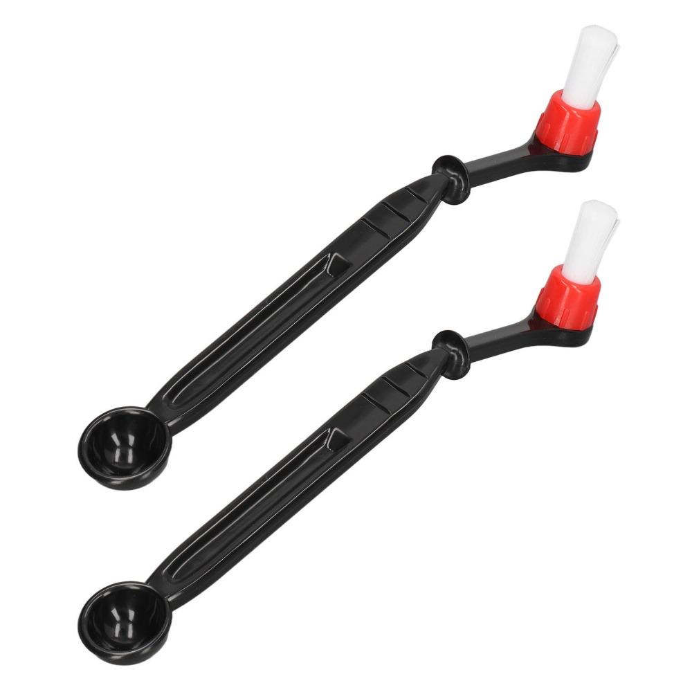2PCS Black Coffee Maker Cleaning Brush Hard Nylon Coffee Cleaning Tool Home Coffee Station
