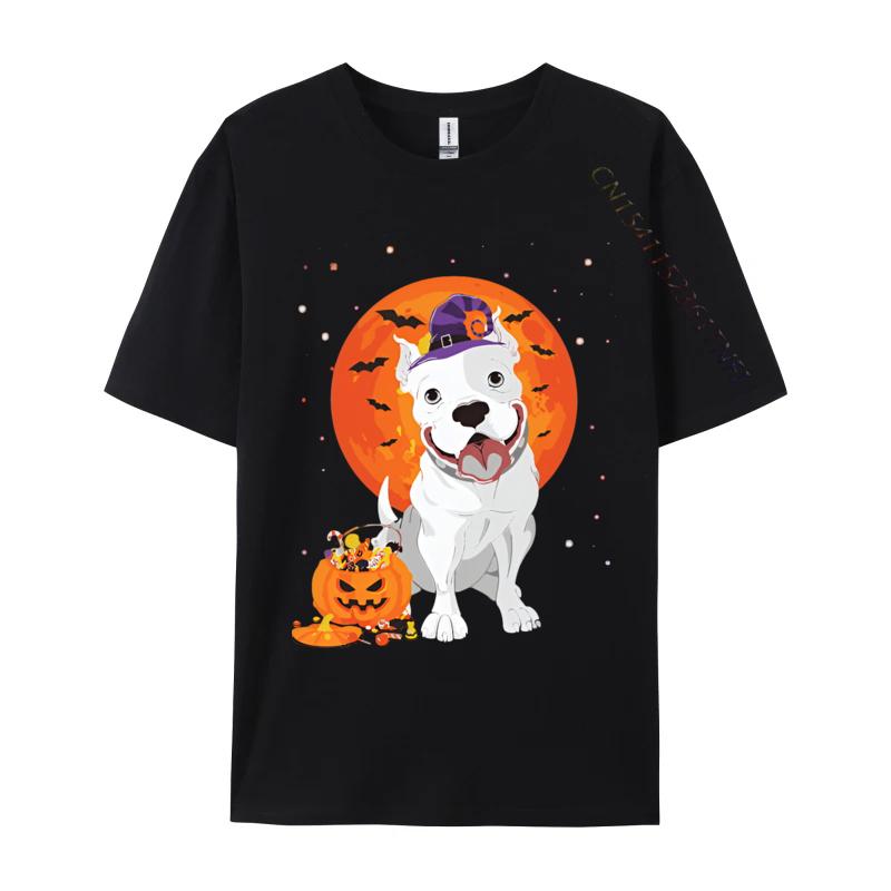 Pitbull Halloween Costume Pumpkin T Shirts Print Tee Shirts Men Casual Plus Size Oversize Printed Tshirt