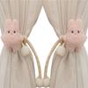 2Pcs Ins Cartoon Bear Curtain 3D Bear Curtain Tieback Window Curtain Buckles  Curtain Decor