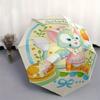 Gelatoni Fruit Dessert Cartoon Umbrella, Portable 3-Fold Compact Umbrella, Suitable for Camping, Hiking and Travel