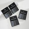 Luxury Simple Shiny Zircon Stud Earrings Set for Women Men Fashion Chic Crystal Decorative Earrings Party Couples Jewelry Gifts