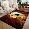 Ball Sports Theme Cartoon Carpet Soccer Floor Mat for Kids' Bedroom Football Large Area Rugs Stylish Living Room and Hallway Rug