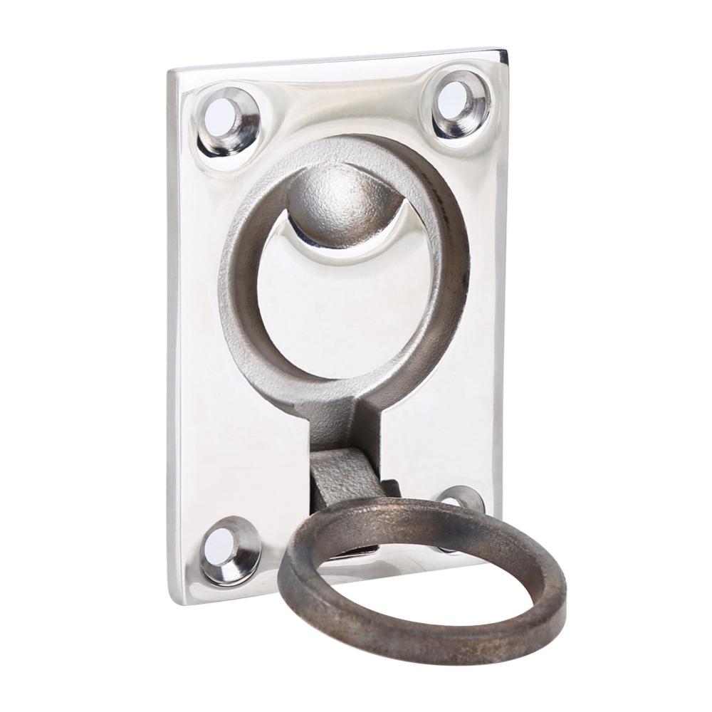 Reinforced Ring Handle Stainless Steel Flush Locker Flush Mount Boat Marine Hardware Boat