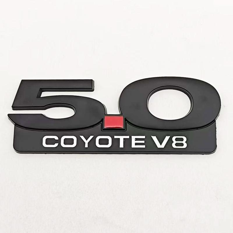 3D Metal Car Styling 5.0 COYOTE V8 Logo Badge Rear Trunk Emblem Fender Side Sticker For Ford Mustang GT SHELBY Auto Accessories