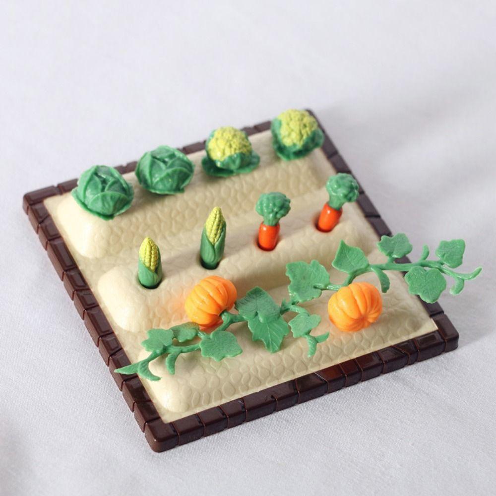 Vegetable Field Dollhouse Simulation Vegetable Farm Mini Farm Miniature Planting Tools  Kids Gift