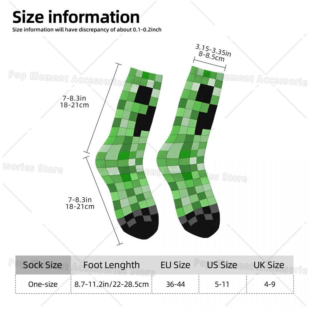 Чулки Creeper, парные зеленые камуфляжные носки, мягкие забавные носки для бега на осень, нескользящие носки на заказ, подарок на день рождения