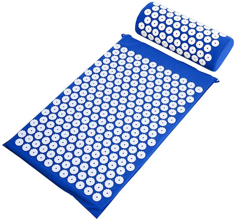 Set Pillow Mat Massage Neck Foot Yoga Needle Back Cushion Acupressure Health Foot Point Diagram Plastic Relax Stand Press
