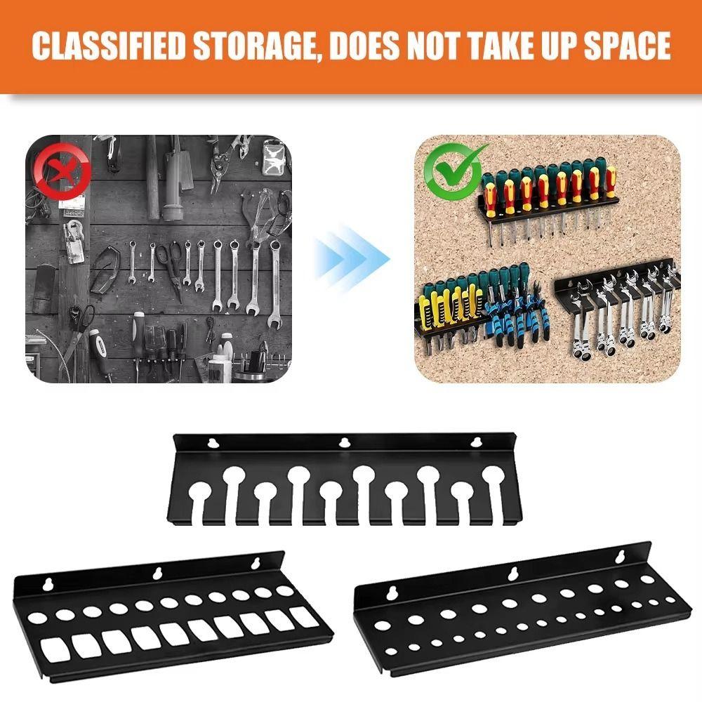 Screwdriver Organizer Hardware Tool Hanger Wall Mount Metal Tool Storage Rack House Hold