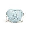 Stylish Children's Heart-shaped Chain Shoulder Bag For Boys And Girls With Breathable Pu Material