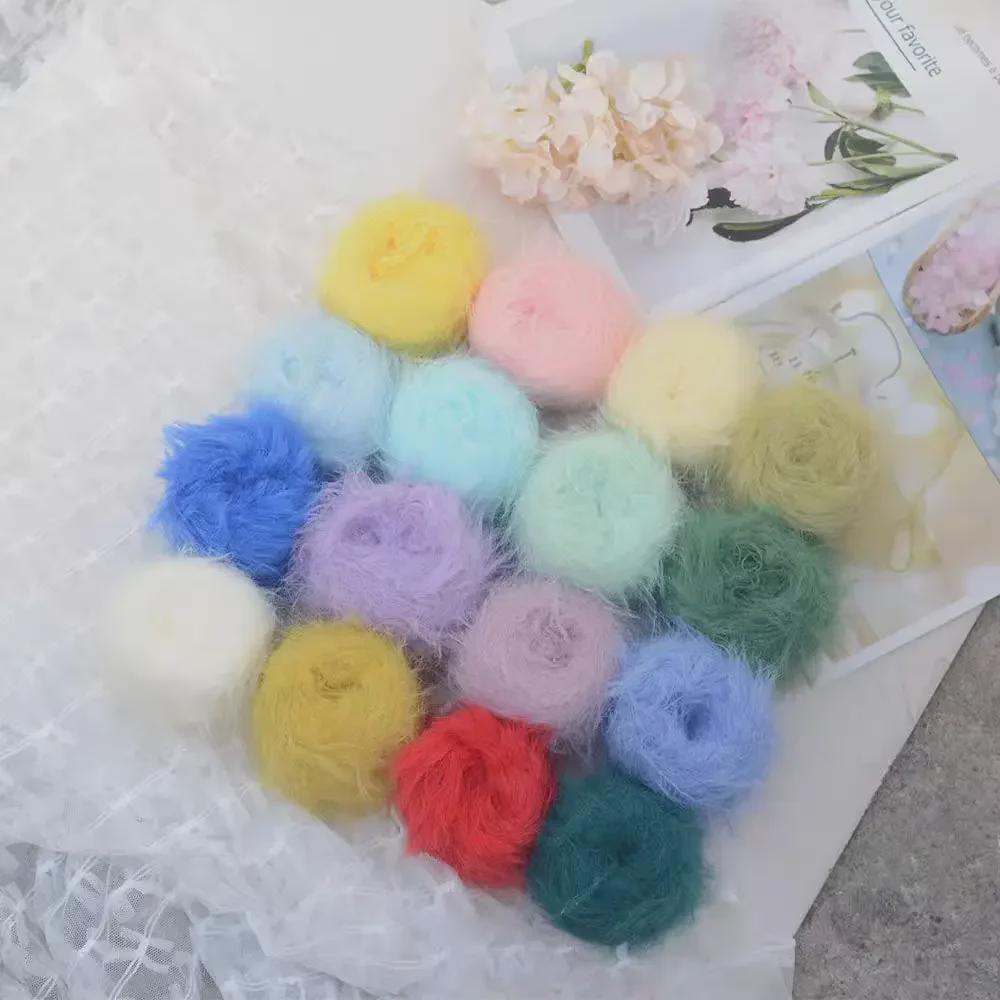 Набор для вязания крючком из смеси норковой шерсти: Материалы для шарфов и сумок