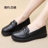 New Soft Leather Soft-soled Mother Shoes Spring and Autumn Middle-aged Comfortable Flat Shoes Non-slip Work Shoes Elderly Single Shoes