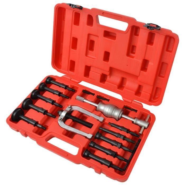 Bearing Puller Kit - vidaXL - 16 Pieces - Red - High-Quality Materials - Durable