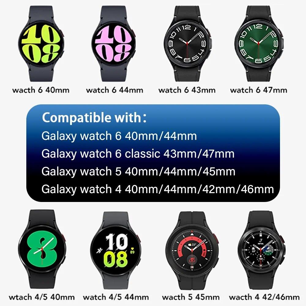 Силиконовый ремешок для часов Samsung Watch 5 Pro 45 мм 6 Classic 47 мм 43 мм 44 мм 40 мм Магнитная пряжка Correa Galaxy Watch 6 ремешок