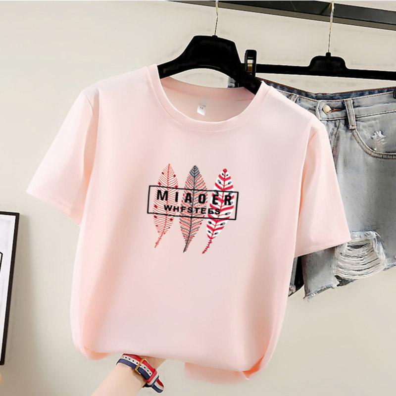 Summer Casual Loose Student T Shirt Women's Harajuku Letter Print Short Sleeve T-shirts Women Y2k Tops