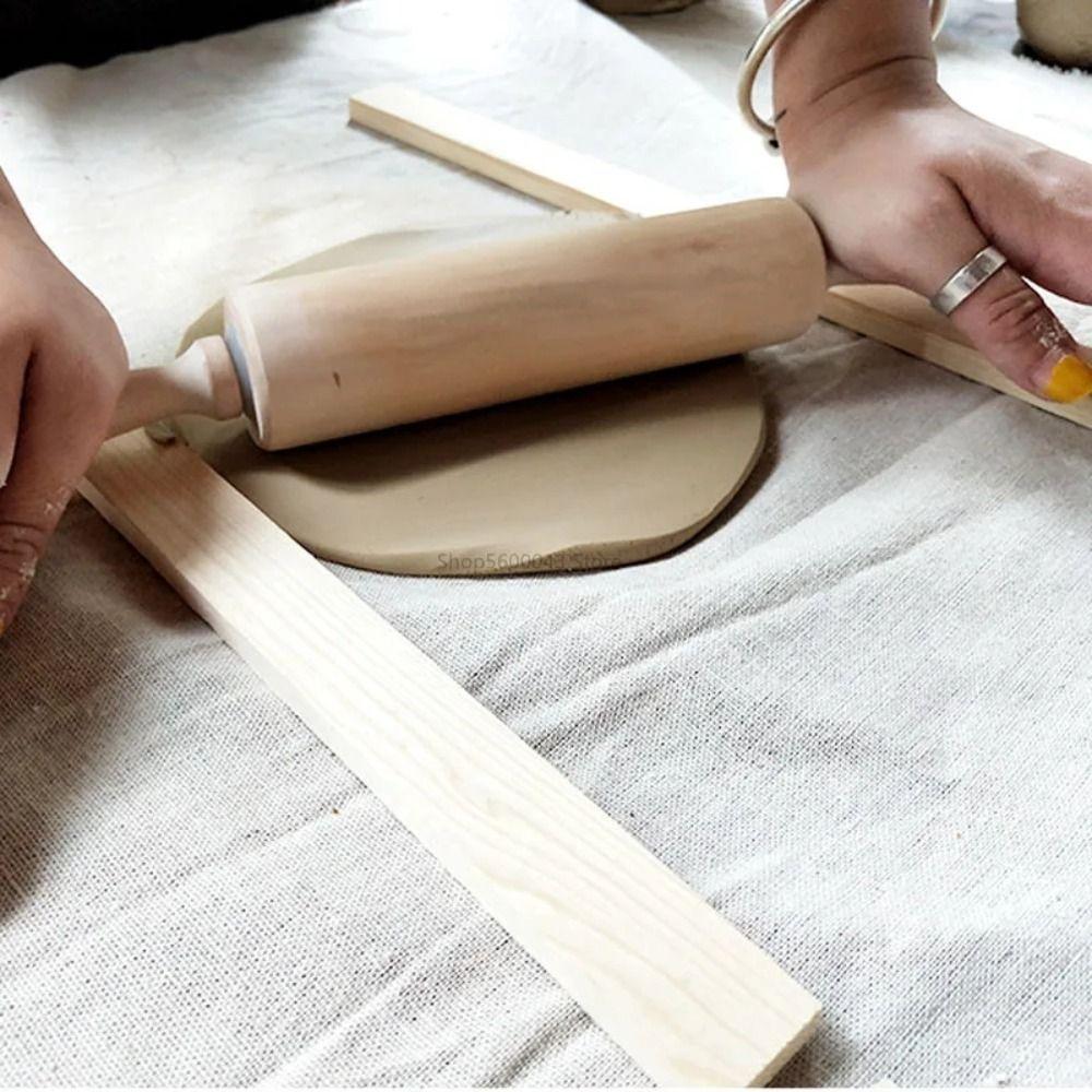 2 шт. Многоразмерная деревянная полоска, надежное руководство по полимерной глине, ручная работа, руководство по глиняному валику, гончарное дело