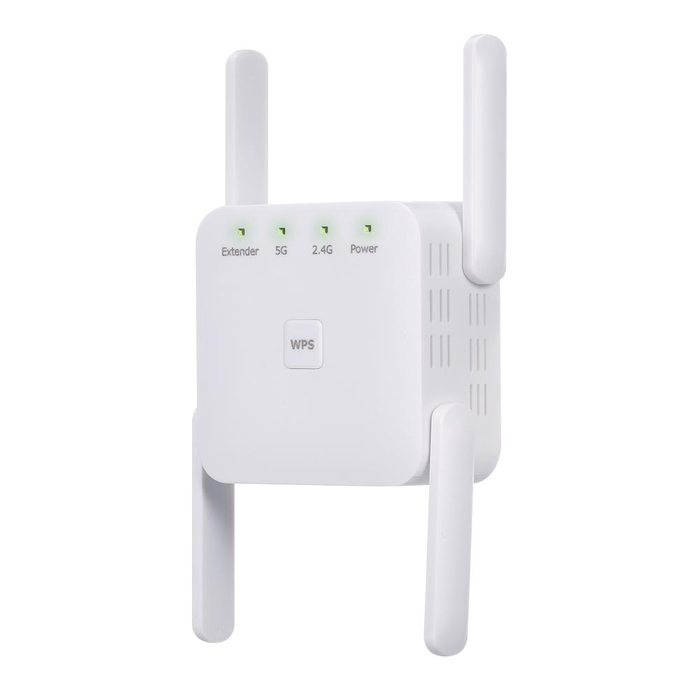 1200 Мбит/с 2,4G 5G двухчастотный повторитель Wi-Fi Wi-Fi удлинитель беспроводной усилитель сигнала белый для дома