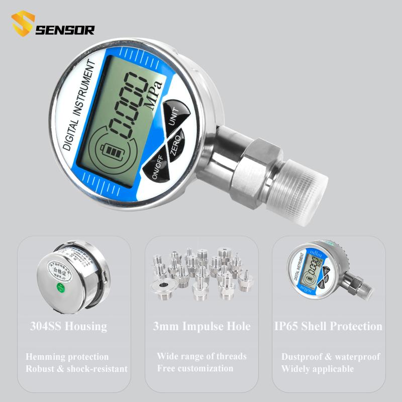 Digital Hydraulic Pressure Gauge 400BAR 600Bar Pressure Measuring Instrument Tester Meter G1-4 M20-1.5 NPT1-4 Digital manometer
