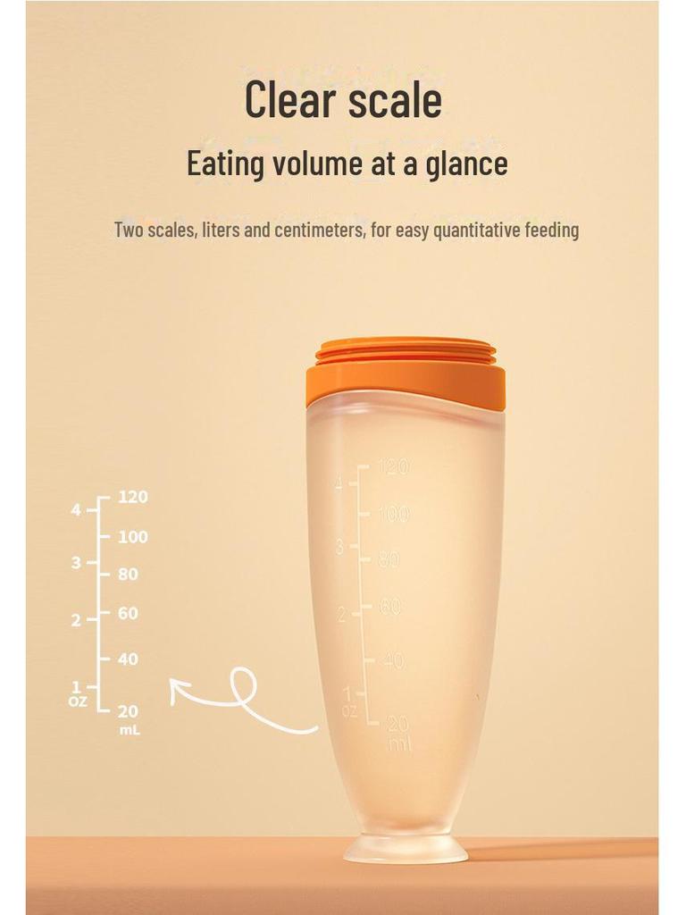 Силиконовая бутылочка для кормления Baby Squeeze с мягкой ложкой для рисовой каши