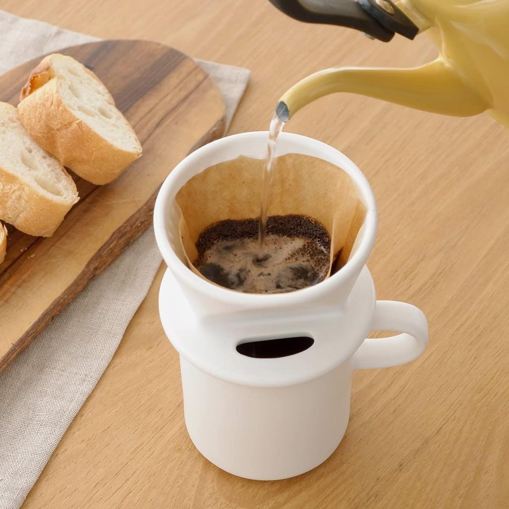 Керамическая кружка для кофе Kamoka Doguten, набор на одну персону, столовая посуда Banko Ware, сделано в Японии (белый)