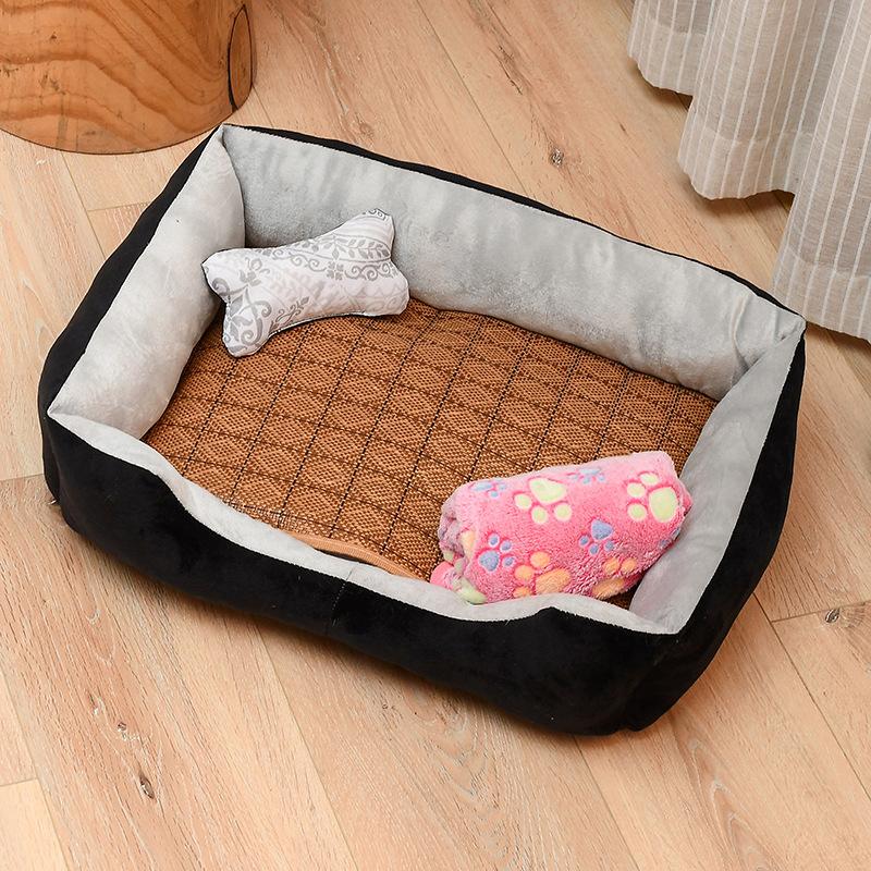 Dog Cat Bed All Season Warm Cooling Mat with Ice Gel Insert for Golden Retriever Poodle