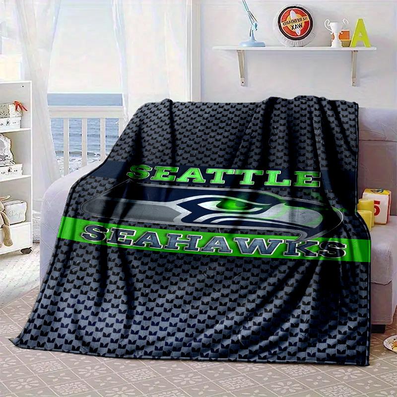 Seahawks Team Spirit Portable Blanket/Soft Blanket Bedding Blanket Suitable for Travel Camping Living Rooms Offices Sofas Fan Gifts