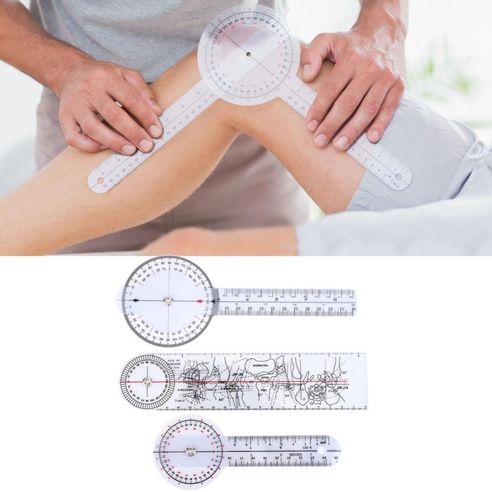 3pcs White Healthcare Goniometer 8inch 3-Piece Goniometer Kit Goniometer Set Physical Recuperation