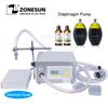 ZONESUN ZS-DP621W Semi automatic Liquid Weighing and Filling Machine Edible Oil Milk  Diaphragm Pump Water Bottle Filler