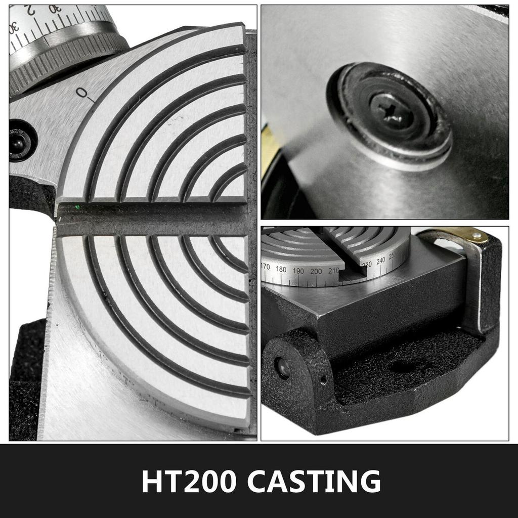 Rotary Table 4 INCH/100 MM Horizontal Vertical Rotary Table 4-Slot Rotary Table for Milling Machine MT-2 Rotary Table for Milling 360 Degrees