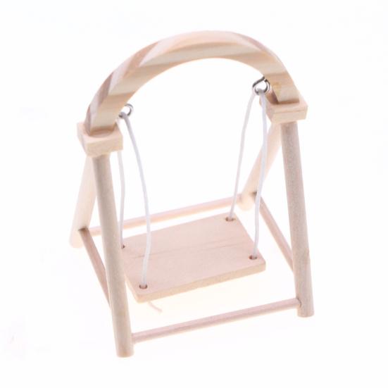 45669 Миниатюрное кресло-качели Реалистичные мини-качели для патио Аксессуары для кукол Мини-мебель Качели