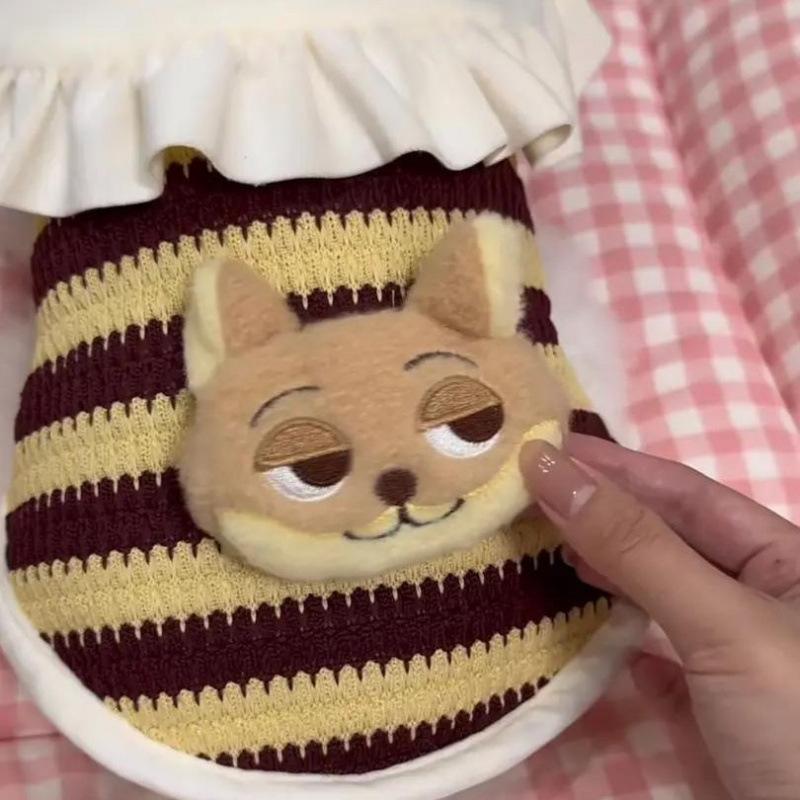 New pet autumn and winter clothing teddy than bear dog cat clothing winter can lead fox rabbit cute doll